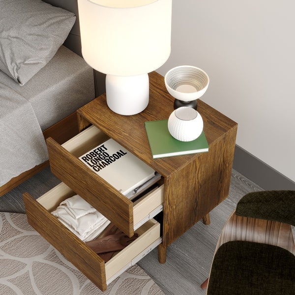 Latte Wood Nightstand Natural - - 35439248