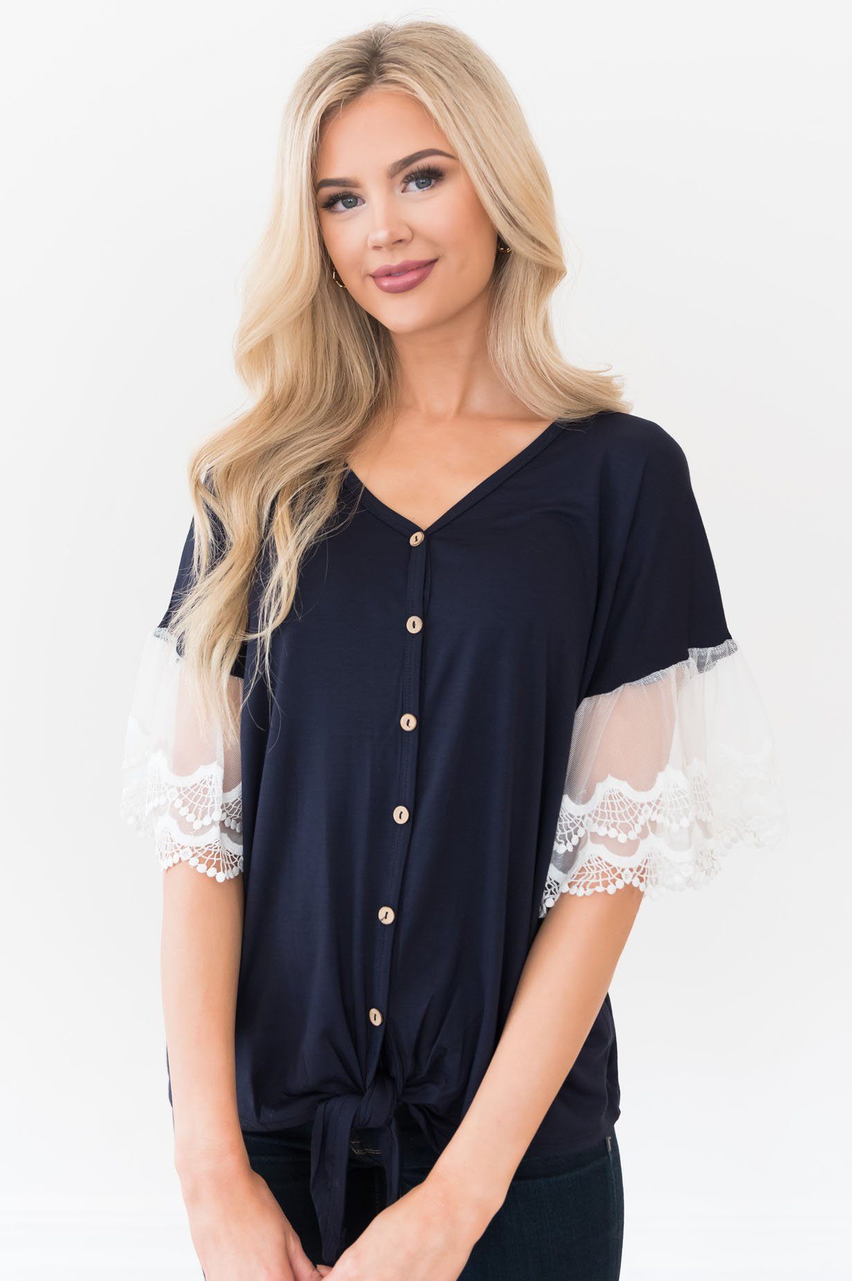 Designed Destiny Lace Modest Blouse