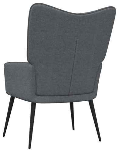 vidaXL Dining Chair Modern Living Dining Room Accent Arm Chair Dark Gray Fabric   Armchairs And Accent Chairs   by vidaXL LLC  Houzz