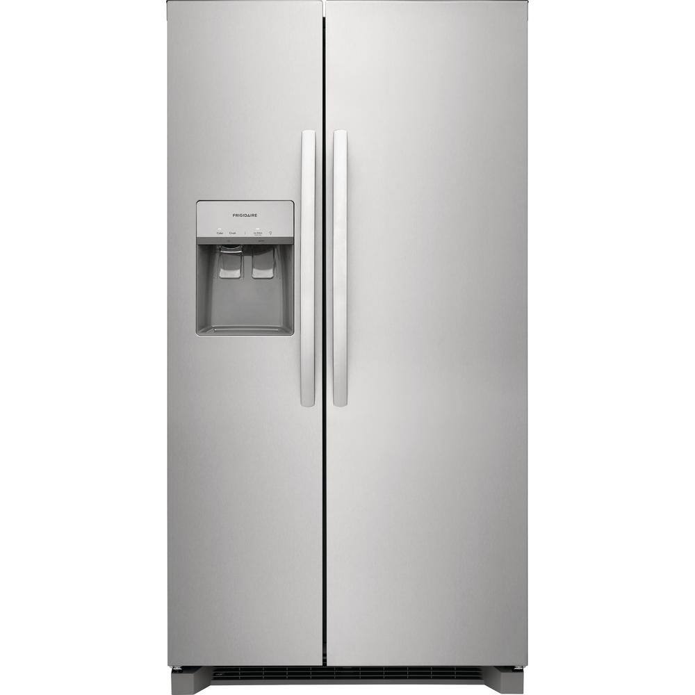 Frigidaire 36.1 in. 22.3 cu. ft. Counter Depth Side-by-Side Refrigerator in Stainless Steel FRSC2333AS