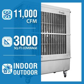 Hessaire 11000 CFM 3-Speed Portable Evaporative Cooler (Swamp Cooler) for 3000 sq. ft. MC92V