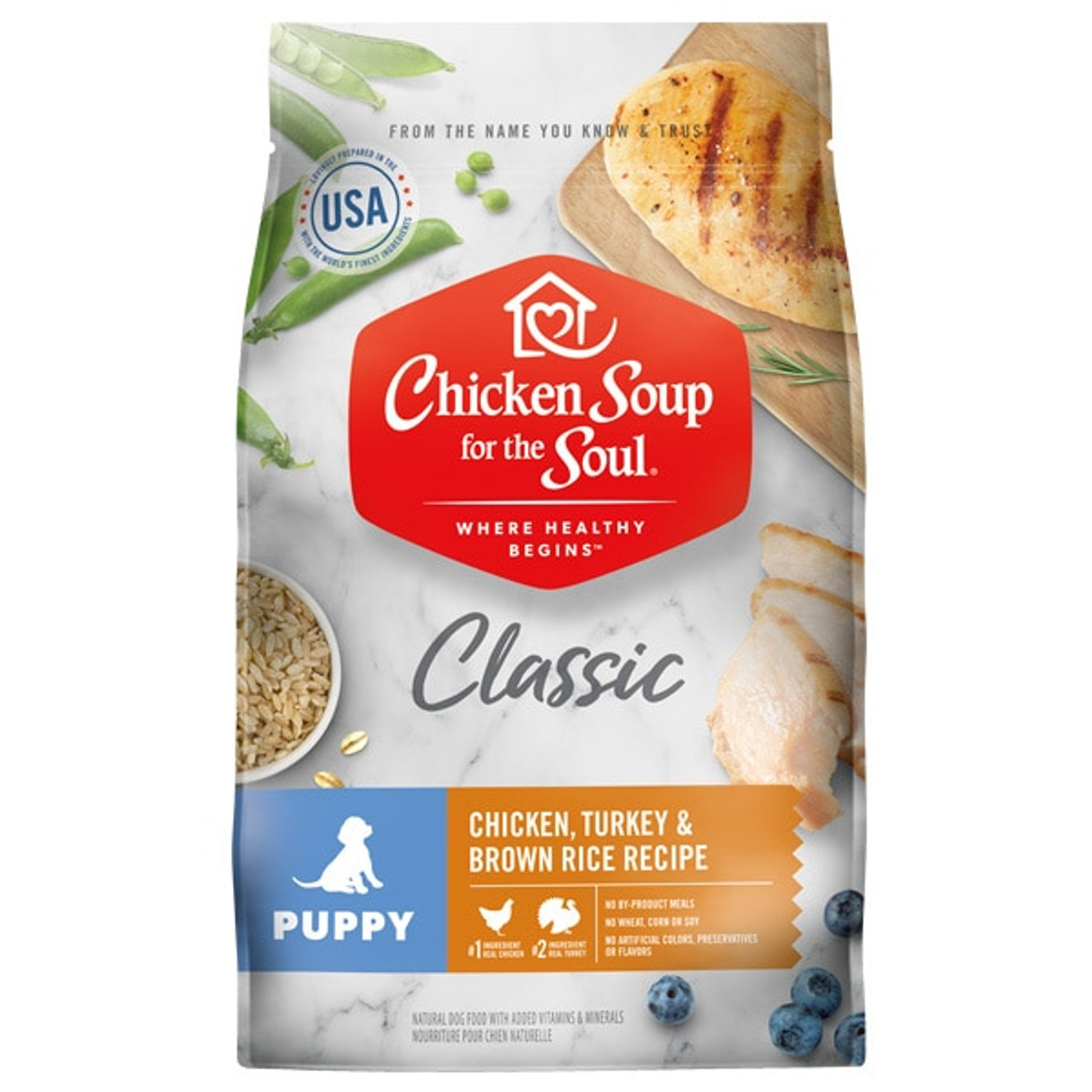 Chicken Soup for the Soul Chicken，Turkey and Brown Rice Puppy Dry Dog Food