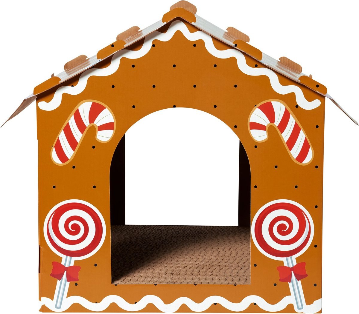 Frisco Holiday Gingerbread House Cardboard Cat House Cat Toy