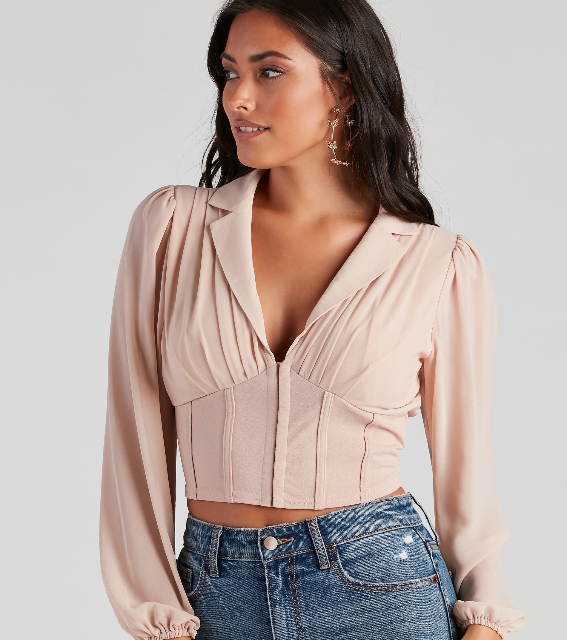 Life's A Party Chiffon Corset Top