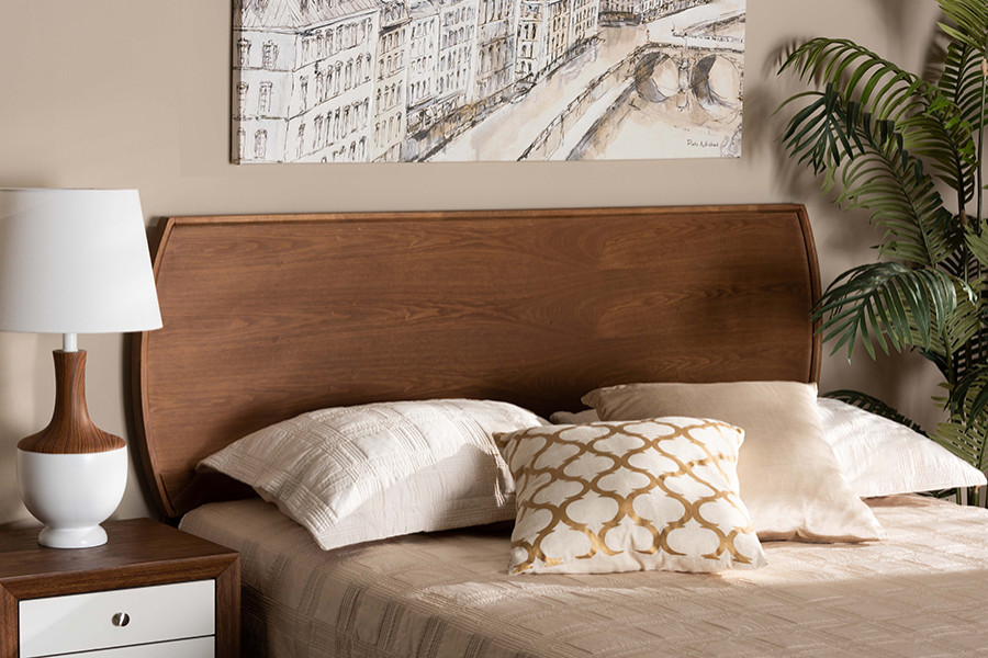 Cygrus Midcentury Modern Walnut Effect Headboard   Transitional   Headboards   by Baxton Studio  Houzz