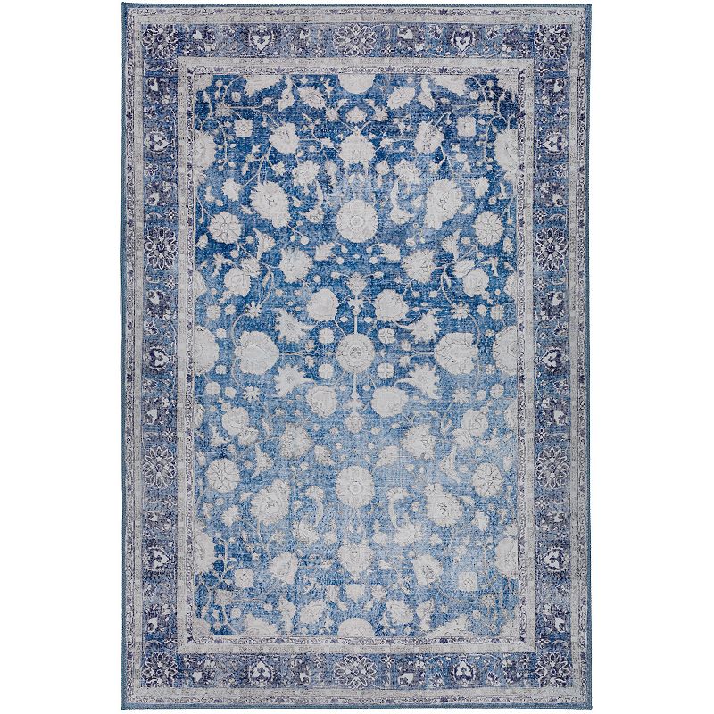 Addison Kensington Teal Persian Non-skid Accent Rug