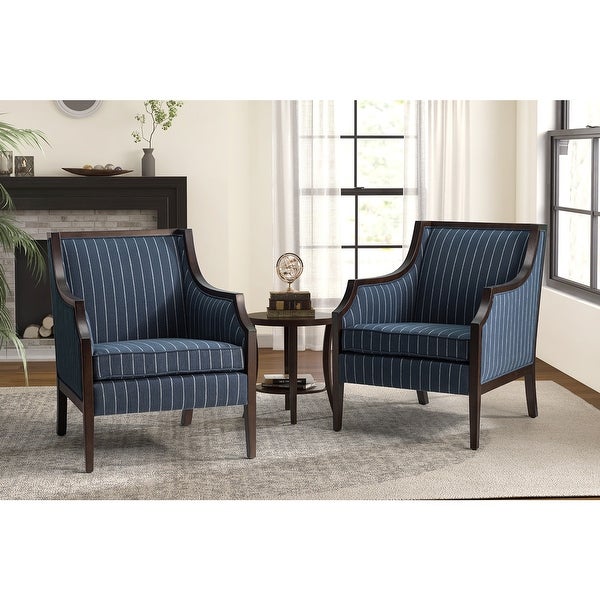 Ernst Upholstered Comfy Living Room Wingback Armchair with Special Arms Set Of 2 by HULALA HOME