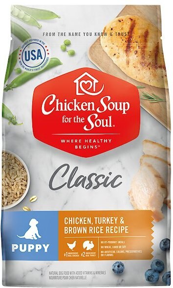 Chicken Soup for the Soul Puppy Chicken， Turkey and Brown Rice Recipe Dry Dog Food