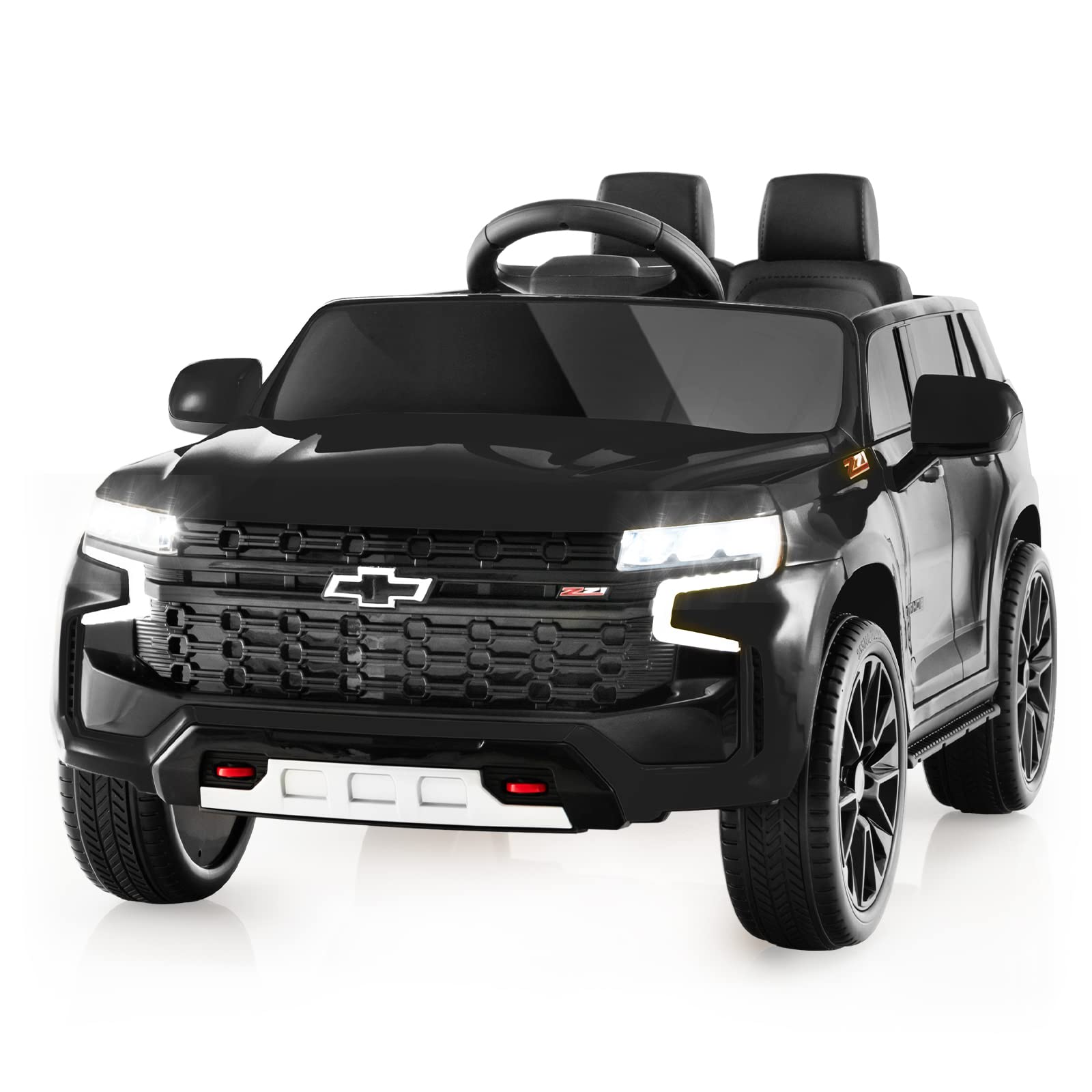 Costzon Ride on Car, 12V Licensed Chevrolet Tahoe Battery Powered Electric Vehicle, Electric SUV for Kids