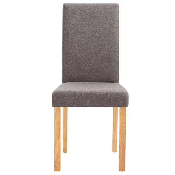 Dining Chairs 6 pcs Taupe Fabric