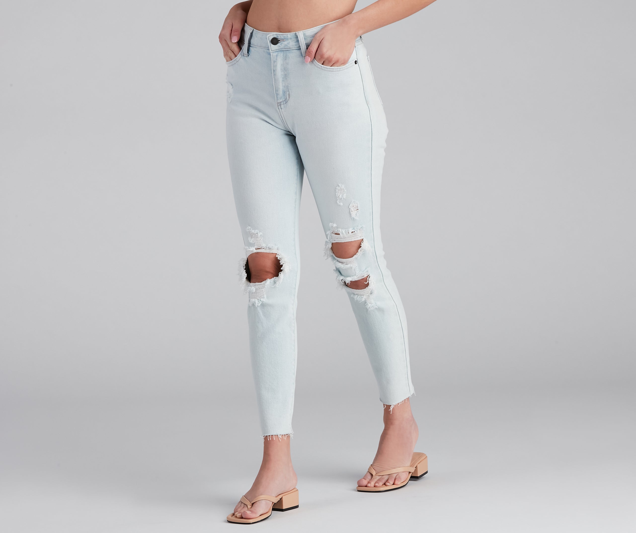 High-Rise Chic Style Skinny Jeans