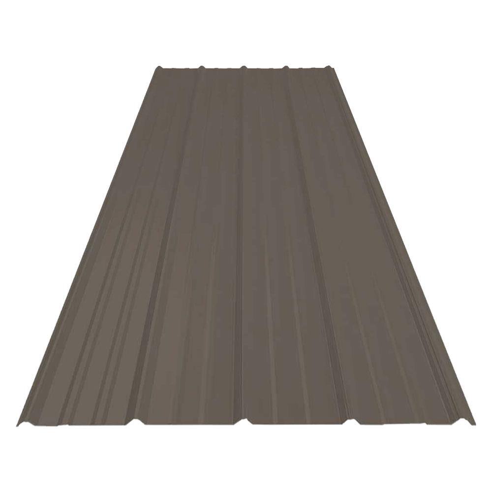 Gibraltar Building Products 14 ft. SM-Rib Galvalume Steel 29-Gauge RoofSiding Panel in Slate 987638