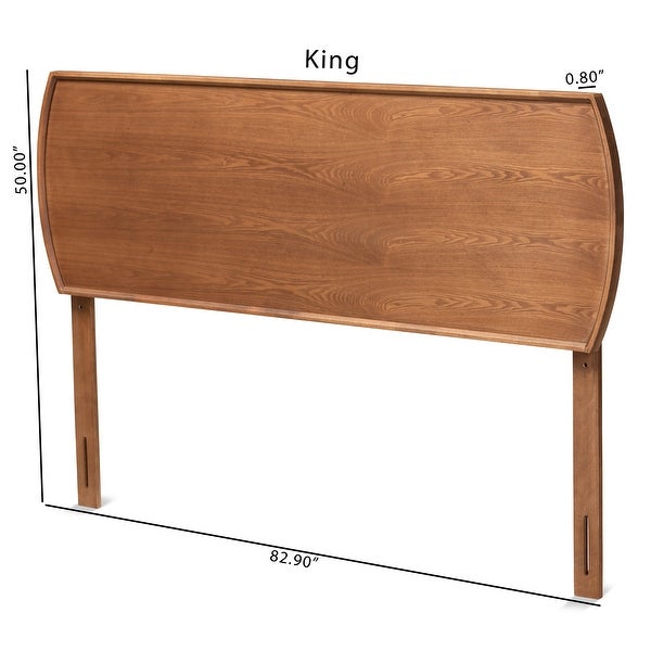 Laurien Mid-Century Ash Walnut Finished Wood Headboard - - 32969790