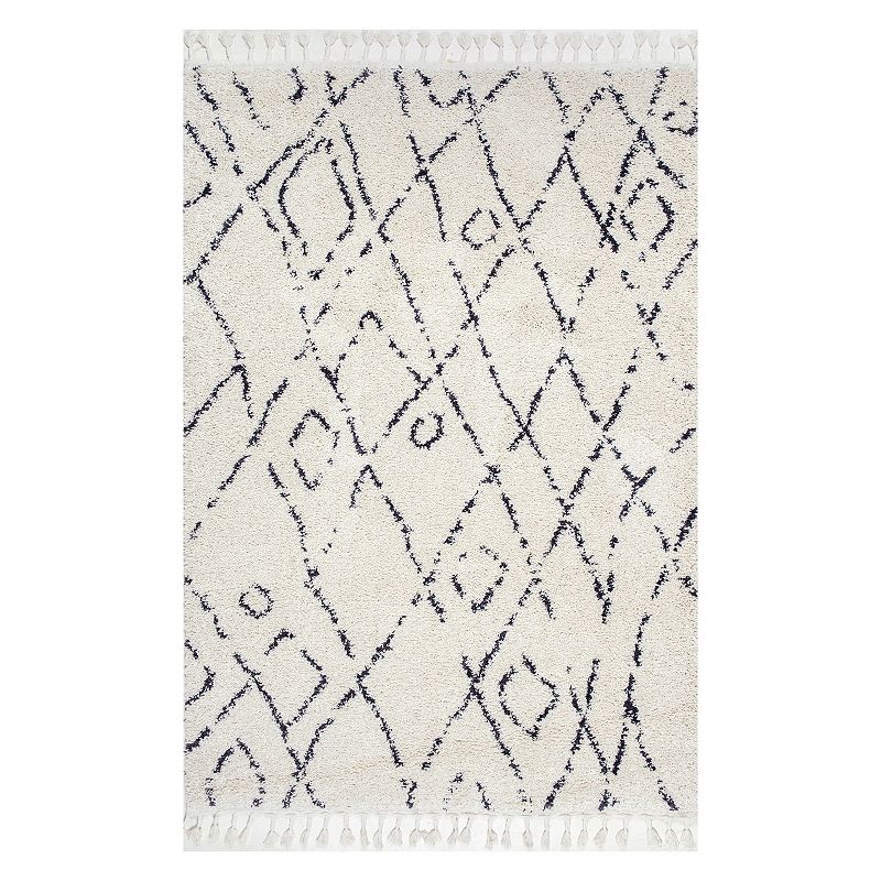 nuLoom Nieves Moroccan Diamond Tassel Area Rug