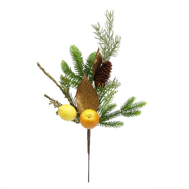 Autumn Harvest Asheville Fruit Pine And Lemon Artificial Thanksgiving Spray