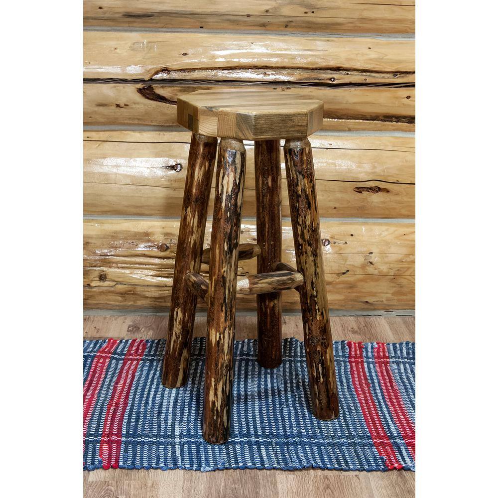 MONTANA WOODWORKS Glacier Country 30 in. Medium Brown Puritan Pine Bar Stool MWGCBN