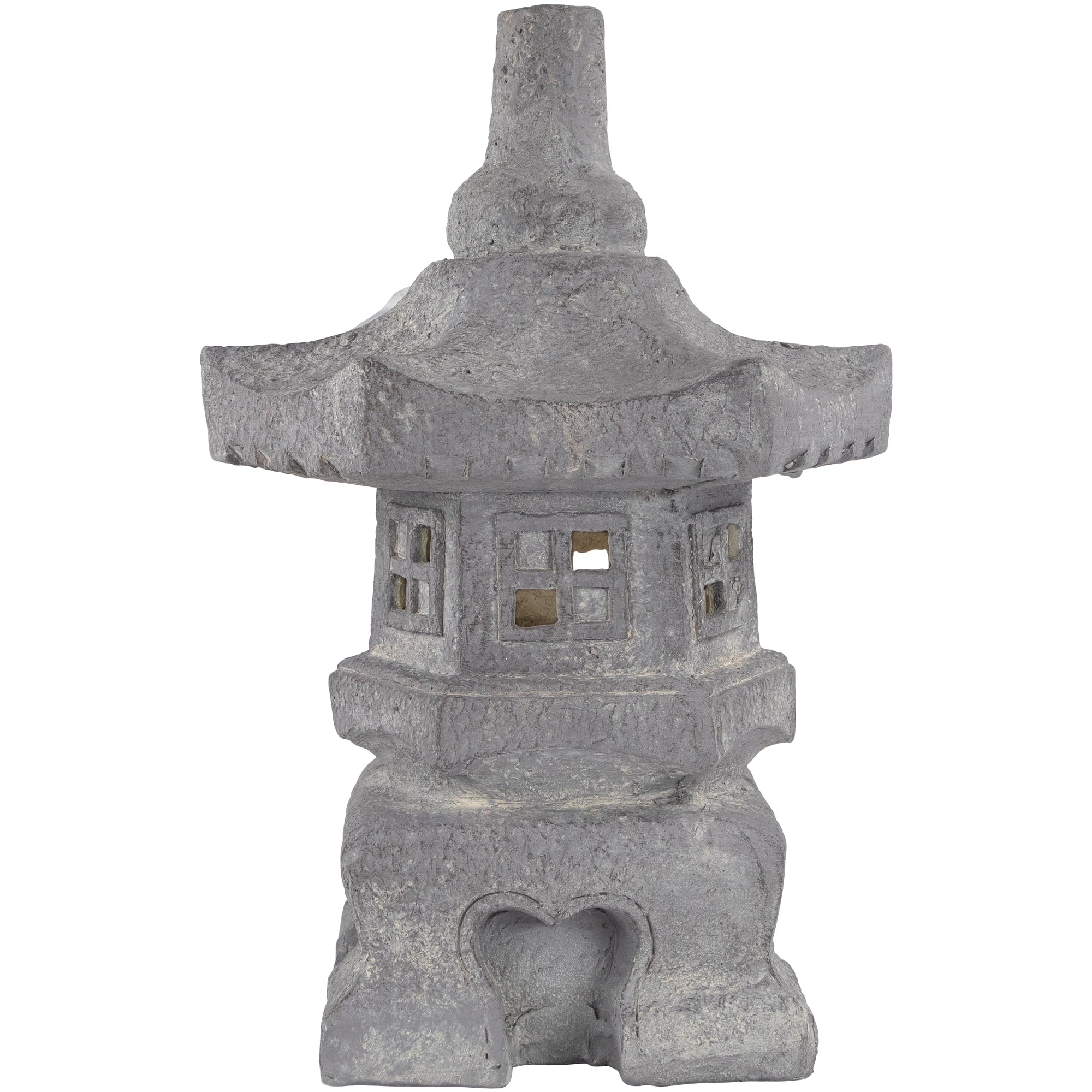 20" LED Lighted Solar Powered Pagoda Outdoor Garden Statue