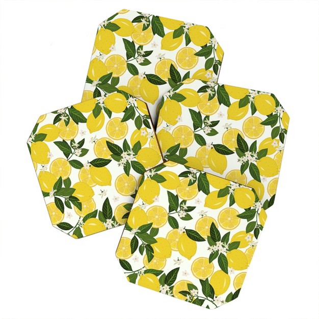 Iveta Abolina Summer Punch Set Of 4 Coasters Deny Designs