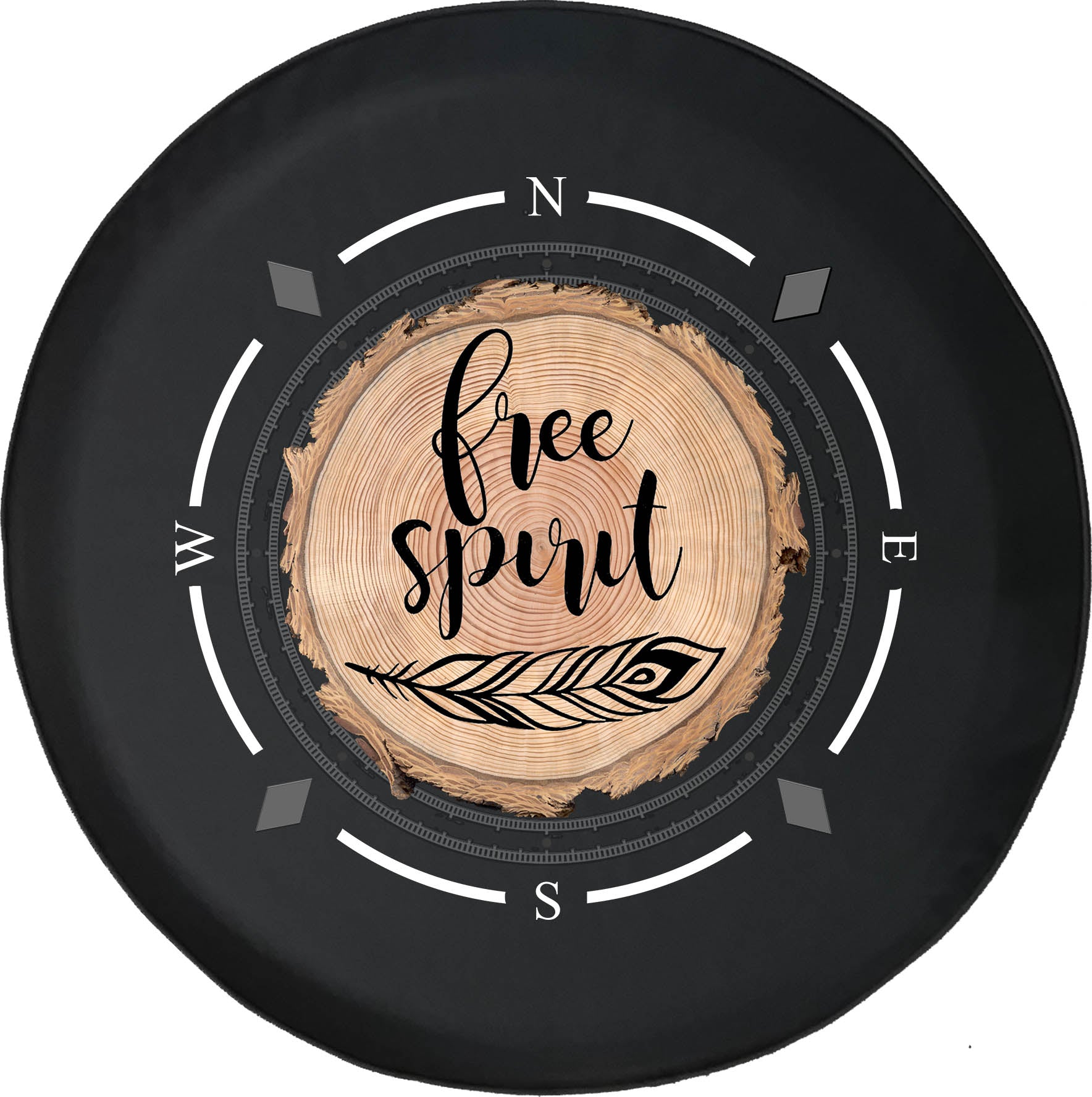 Spare Tire Cover Compass Free Spirit Girls Wheel Covers Fit for SUV accessories Trailer RV Accessories and Many Vehicles