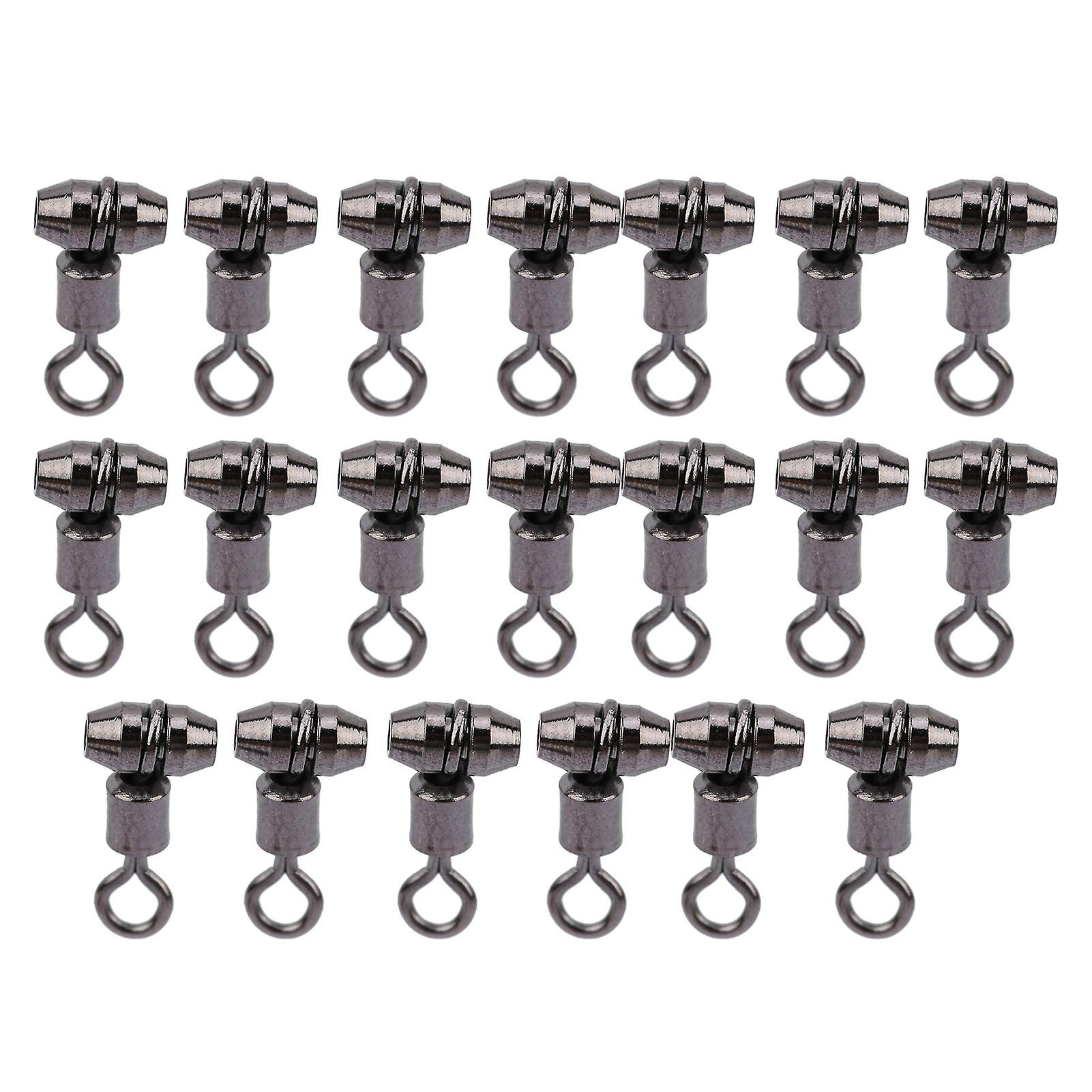 20pcs Copper Enhanced Version European Type Swivel Hook Gear Connector Fishing Equipments