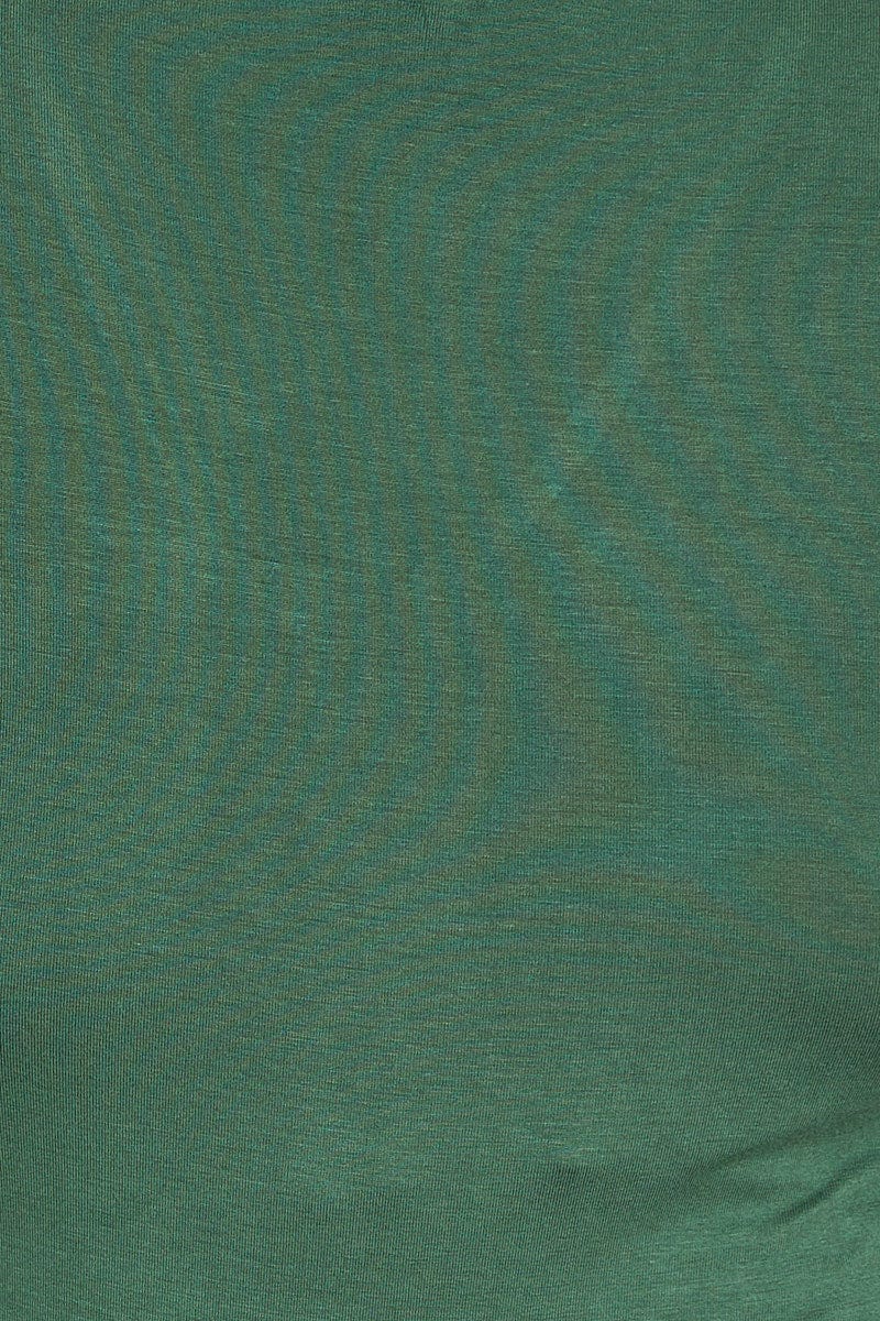 Green Long Sleeve V-neck Bodysuit