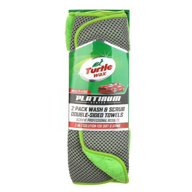 Turtle Wax Platinum 2pk Wash scrub Double sided Towels