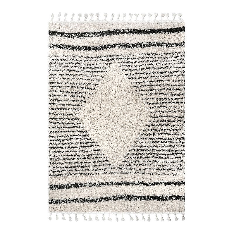 nuLOOM Kiera Moroccan Diamond Tassel Area Rug