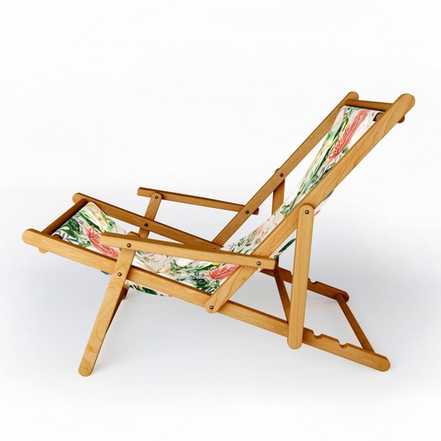 Marta Barragan Camarasa Bohem Tropical Bloom Outdoor Sling Chair Deny Designs