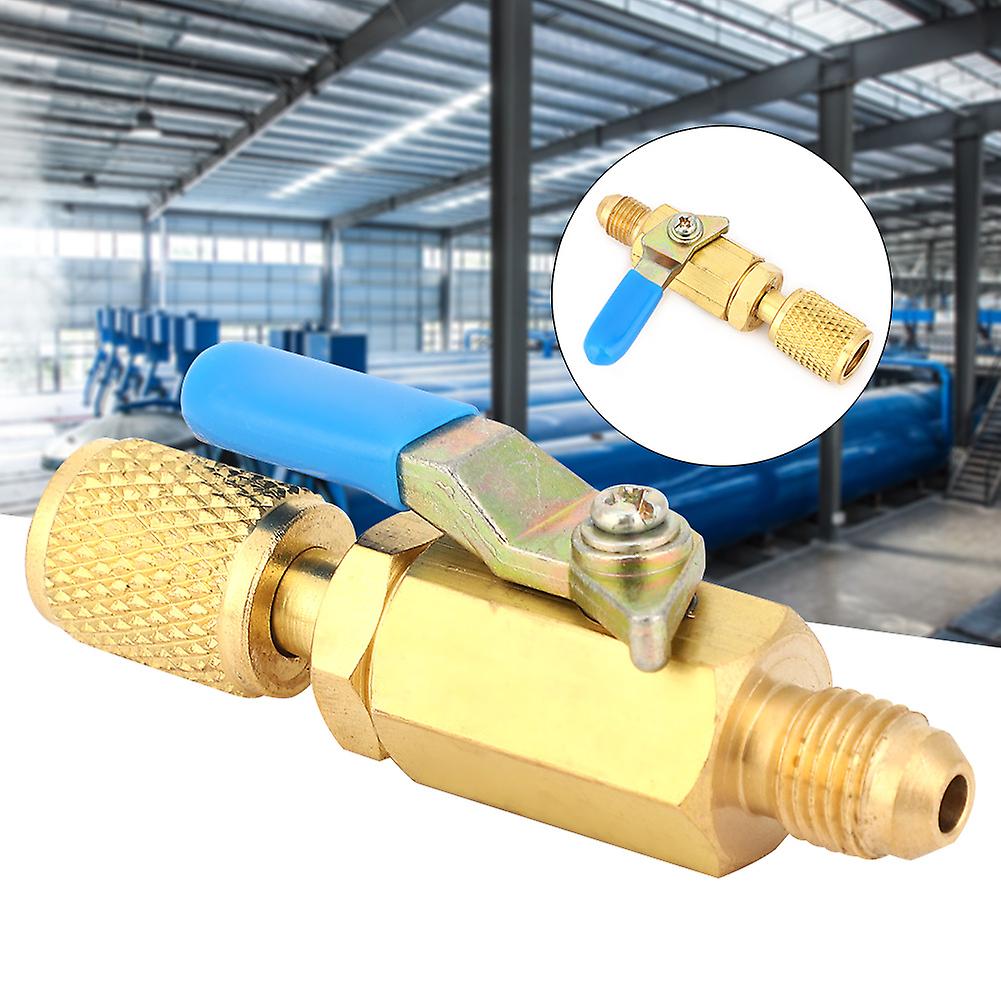 3 Pcs Ball Valve R12/r134/ar410 Refrigerant Ball Valve Adapter Switch For 1/4sae Male-female1/4'' Bv1414fm