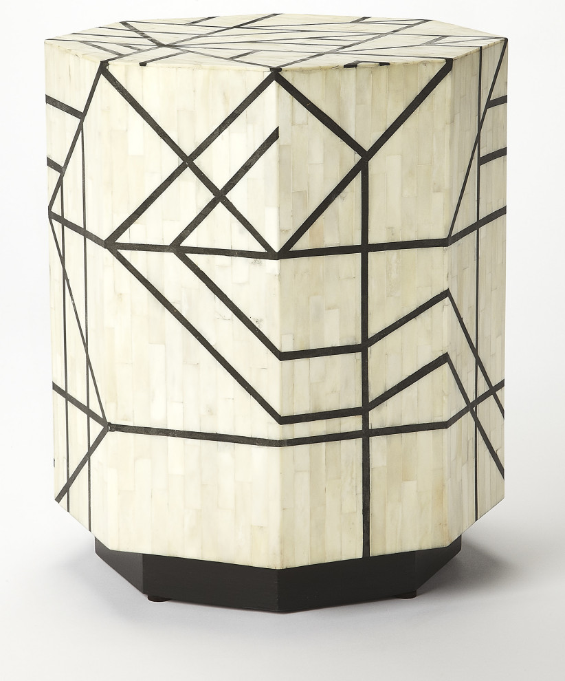 Greta Bone Inlay Bunching Table   Contemporary   Side Tables And End Tables   by HedgeApple  Houzz