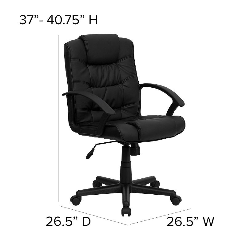 Flash Furniture Lindon Mid-Back LeatherSoft Swivel Office Chair