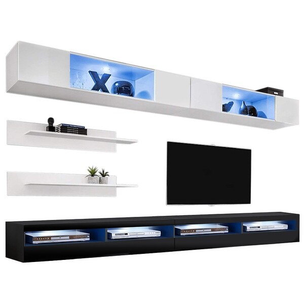 Fly I3 35TV Wall Mounted Floating Modern Entertainment Center