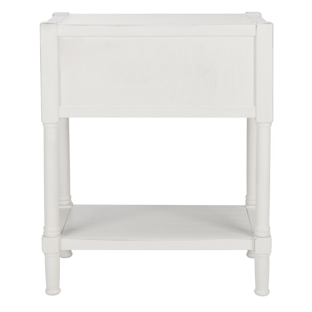 SAFAVIEH Filbert Distressed White 3 Drawer Console Table   23.5\