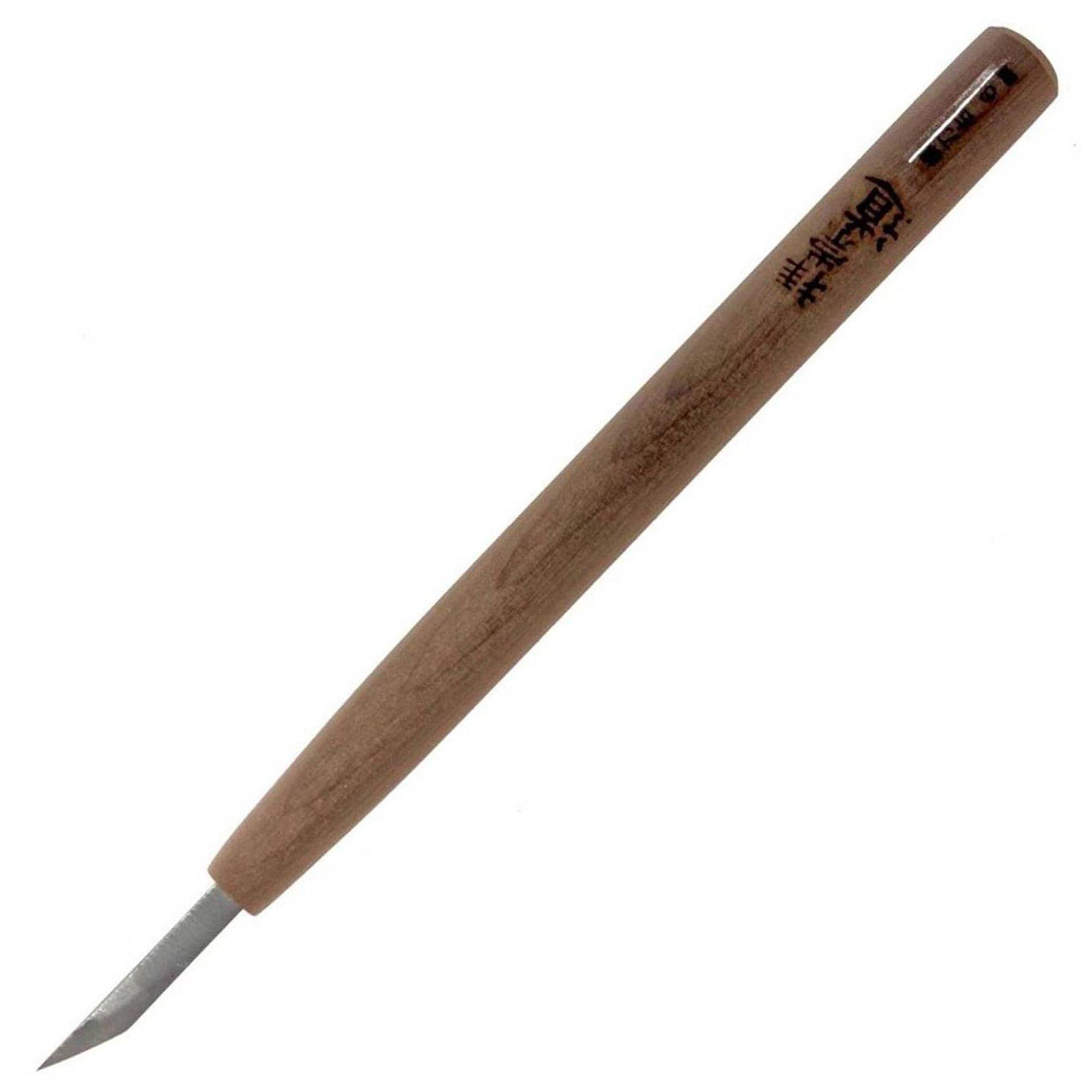 Michihamono Specialized Wood Carving Tool 6mm Straight Right Skew Corner Chisel， with High Speed Steel Blade， for Woodworking