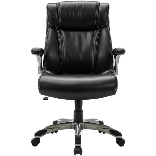 Lorell Soho Flip Armrest High-back Leather Chair (81803)