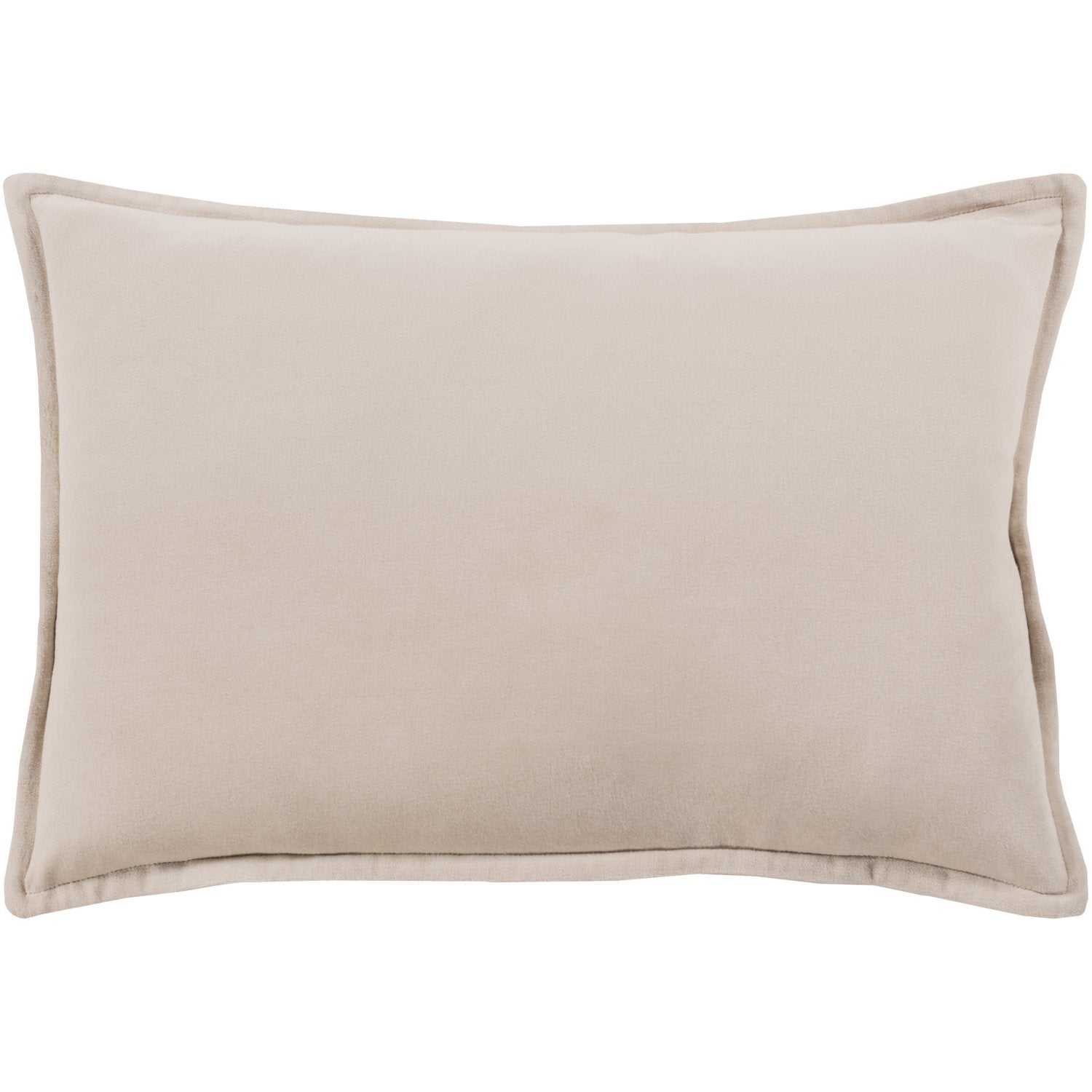 Cotton Velvet Velvet Pillow in Taupe