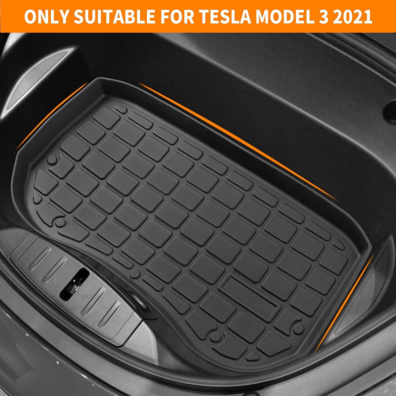 Fit 2021 2022 2023 Tesla Model 3 Frunk Mat Front Trunk Mats Cargo Liner Floor Mats All Weather Tesla Model 3 Accessories (Set of 6 Mats 2021+)