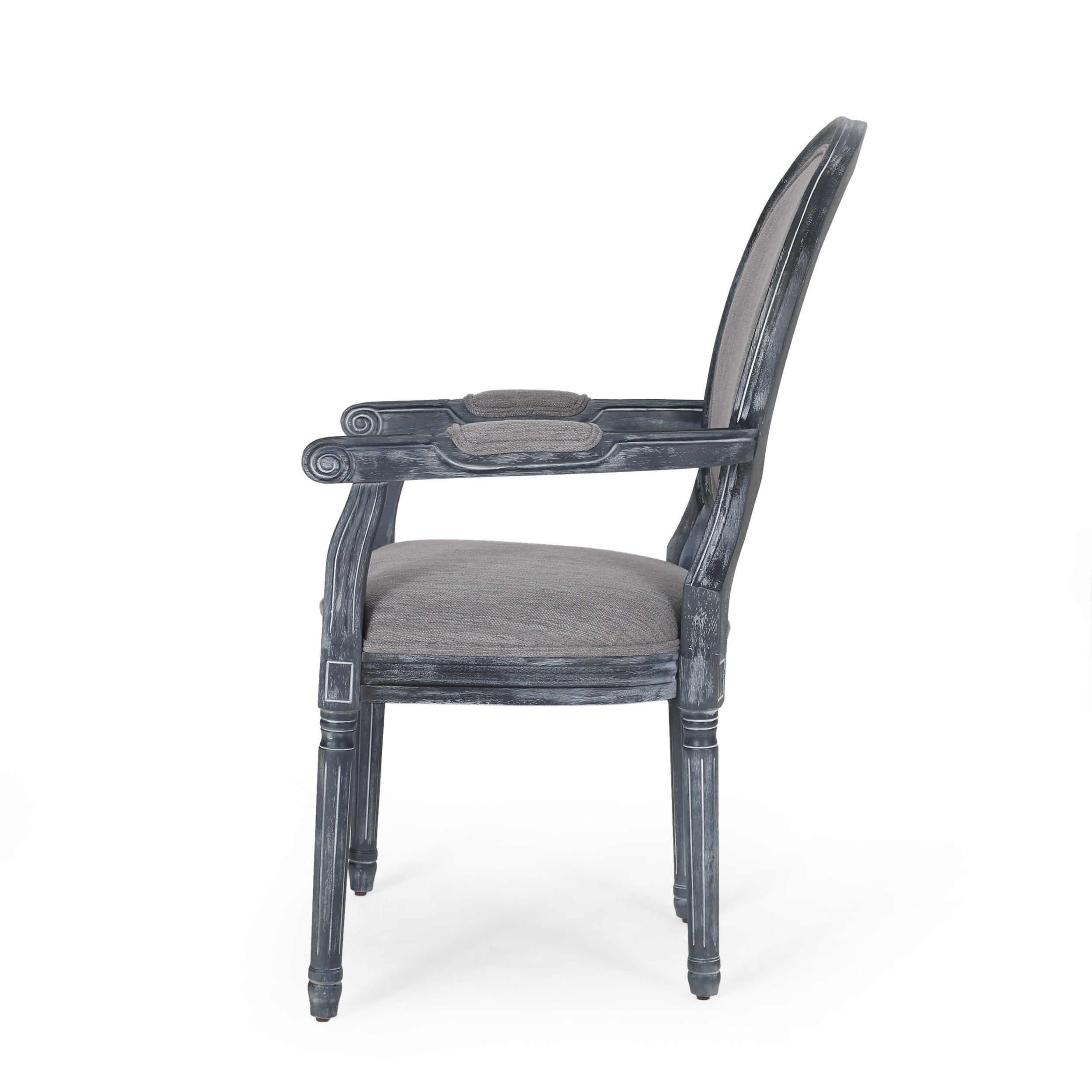 Aisenbrey French Country Wood Upholstered Dining Chair