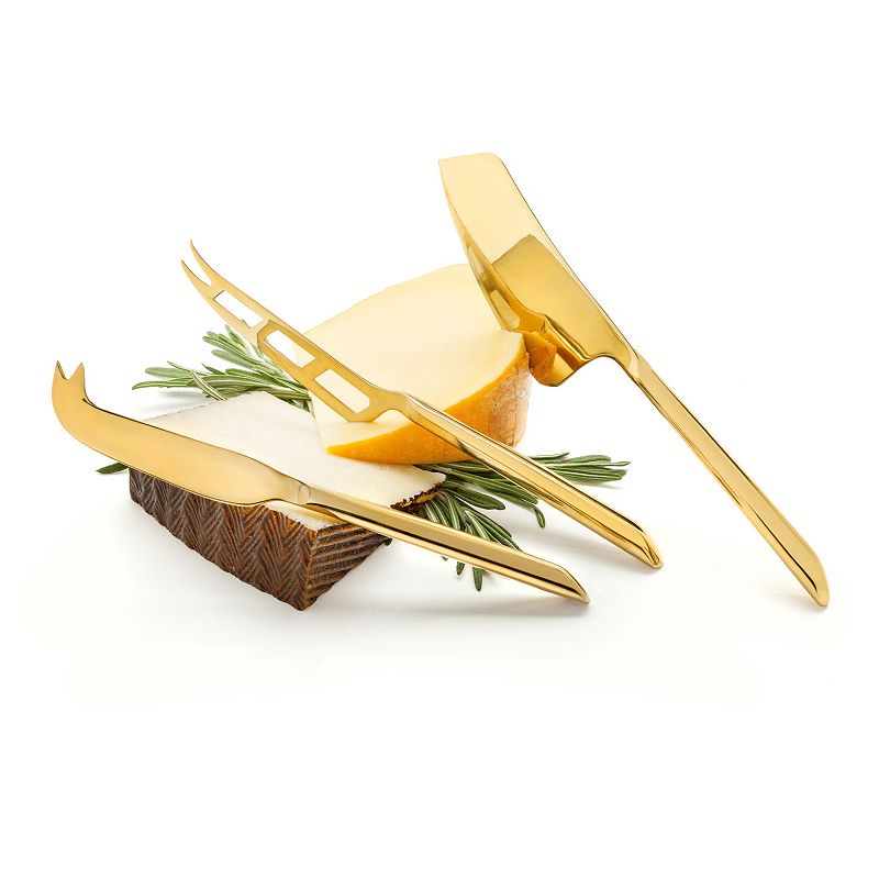 Gold Cheese Knives by Viski