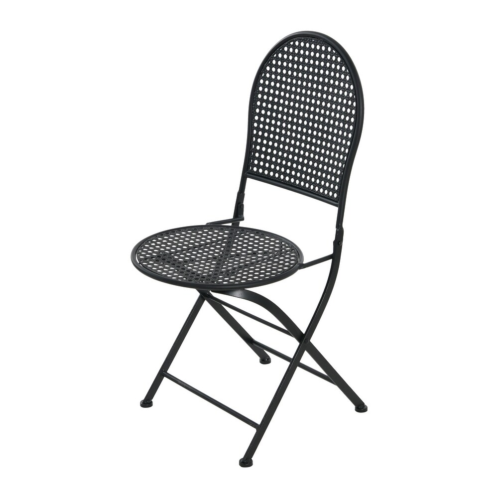 Outdoor Bistro Patio Set with Table and 2 Folding Chairs