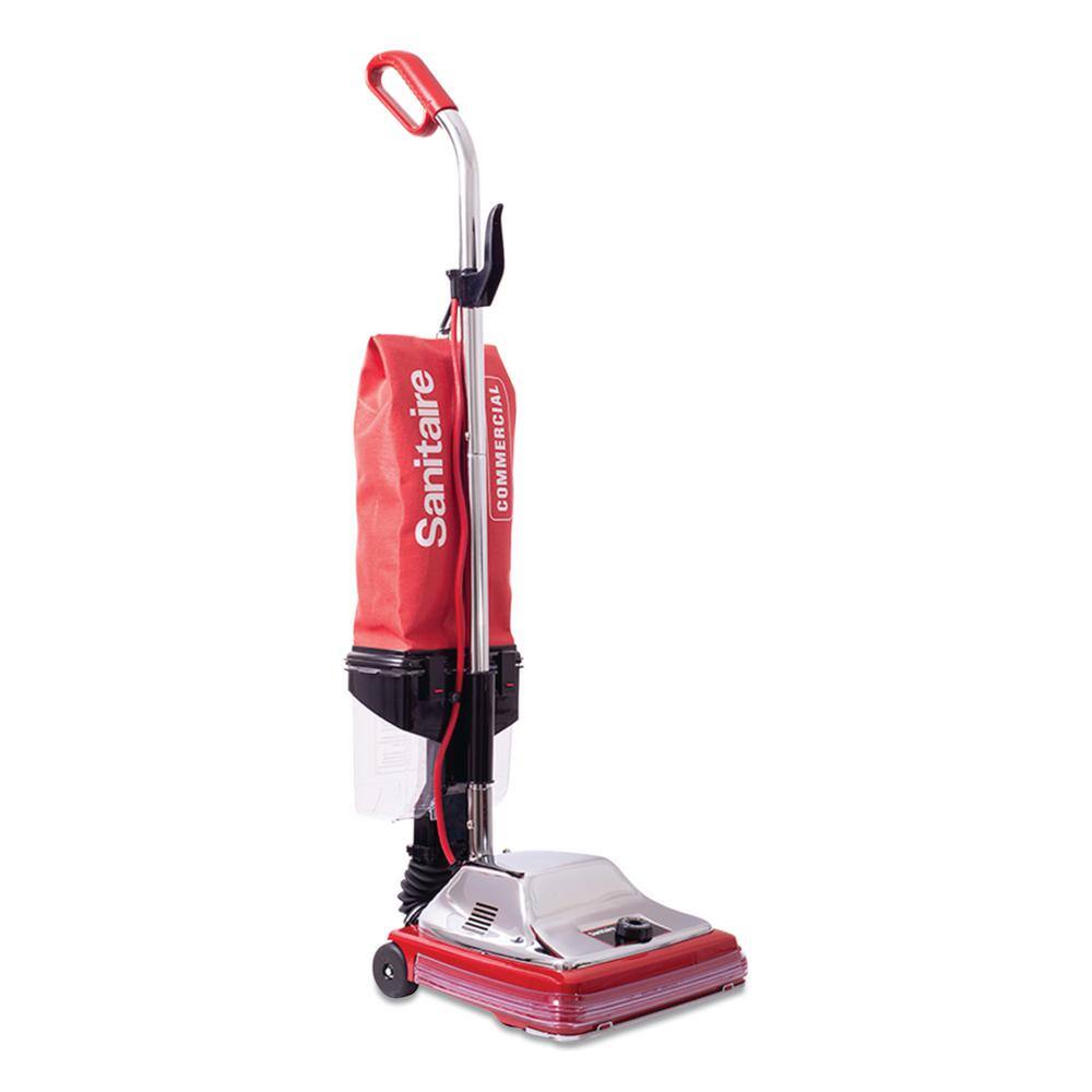 Sanitaire Tradition Upright Vacuum Cleaner with Dust Cup 7 Amp 12 in. Path RedSteel EURSC887E