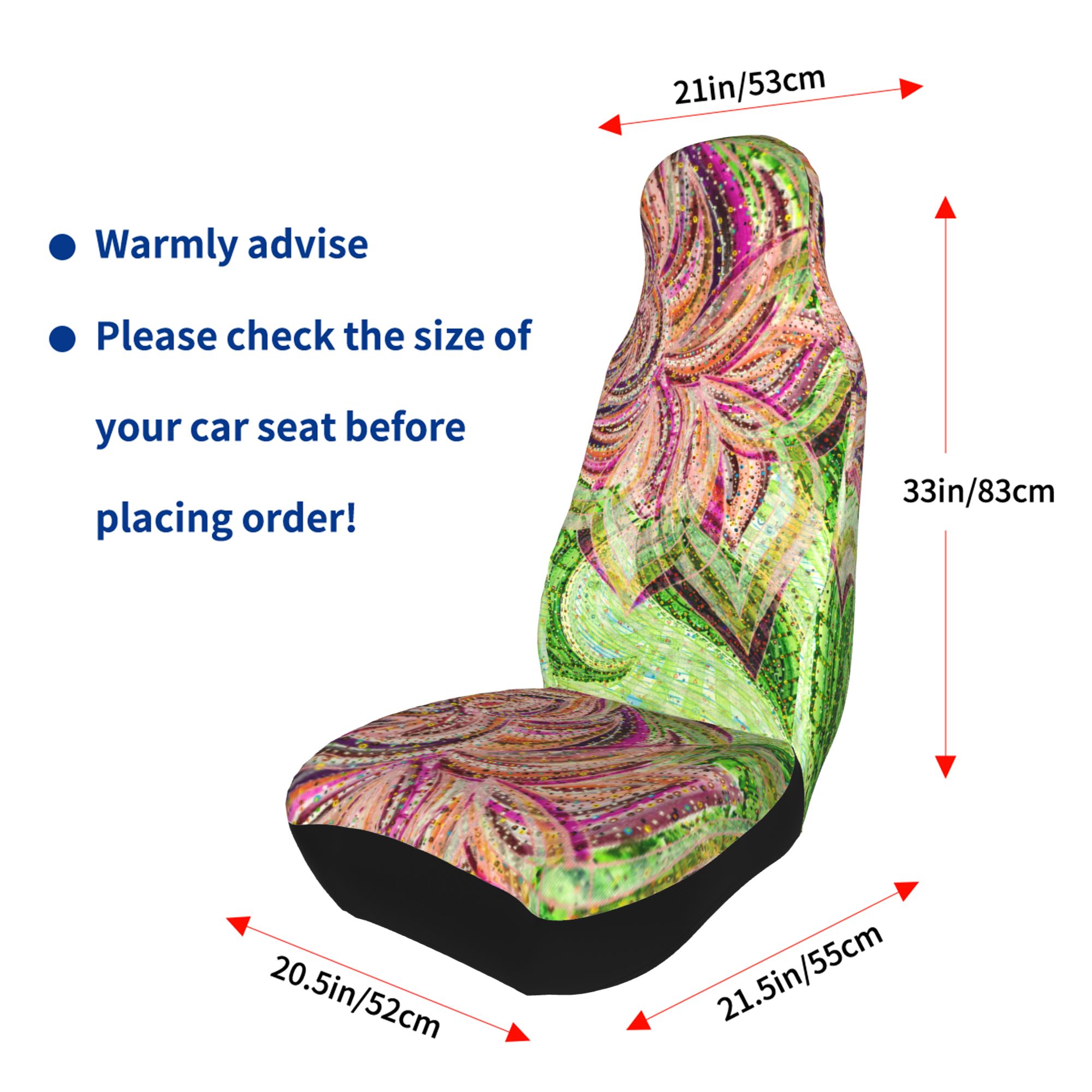 ZICANCN Car Seat Cover Abstract Flower Oil Painting Car Front Seat Covers Protectors ， Automotive Seat Covers for Cars Trucks Suv