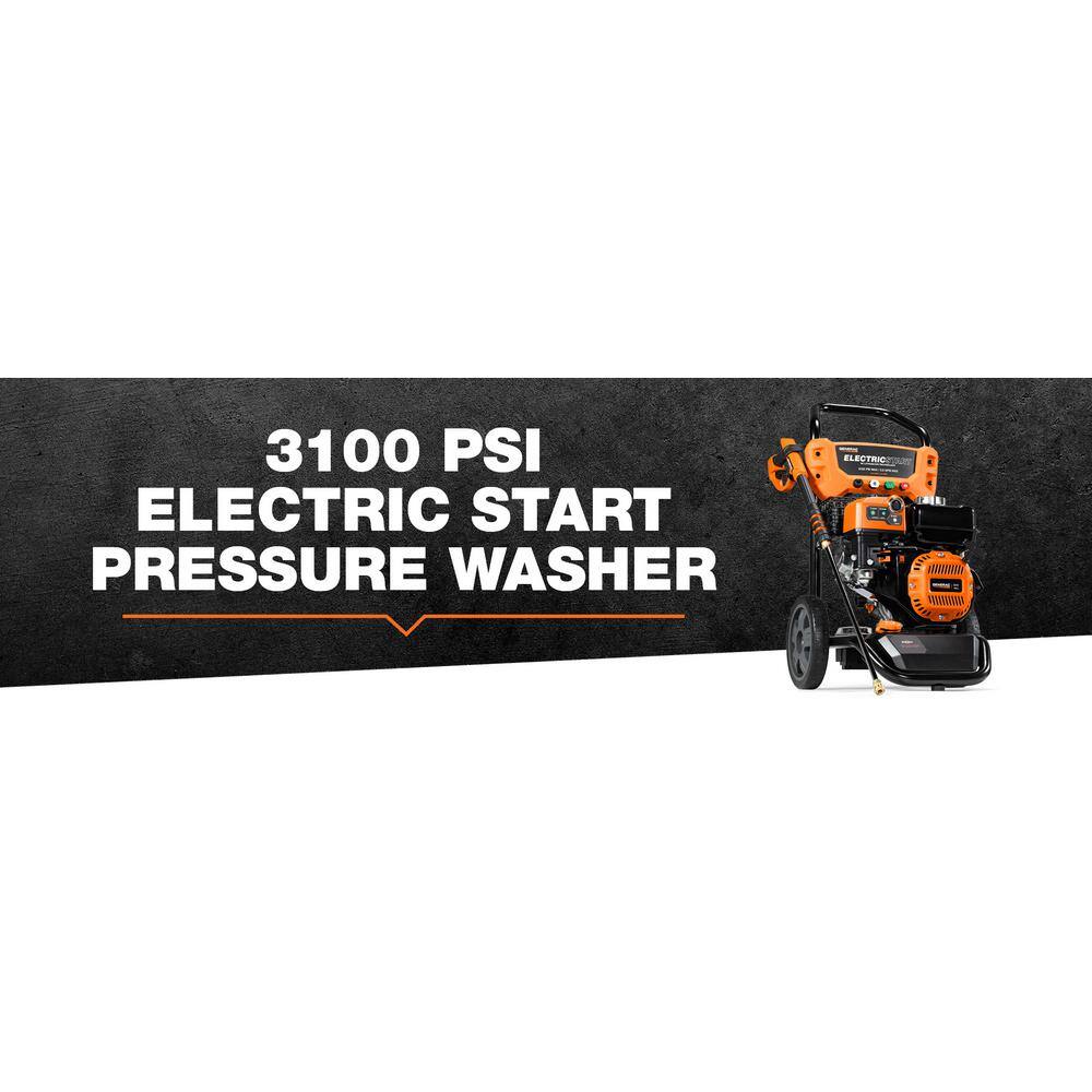 Generac 3100 PSI 2.5 GPM Electric-Start Gas Pressure Washer Kit with Attachments (49 StateCSA) 8895