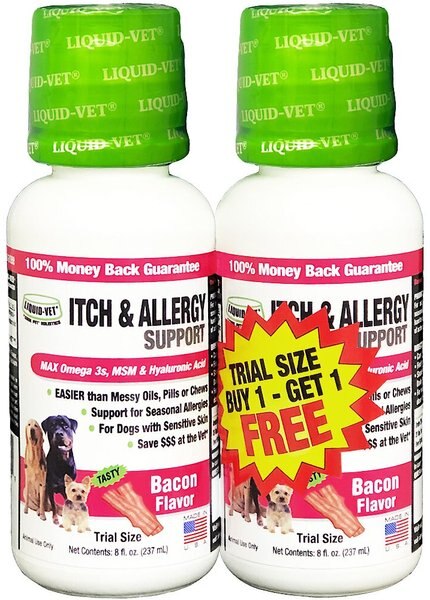 Liquid-Vet Itch and Allergy Support Bacon Flavor Dog Supplement