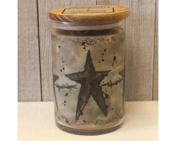 Thompsons Candle Co. Apple Dumpling Seasonal Specialty Art Jar Candle with Rusty Star Label - ADSJS