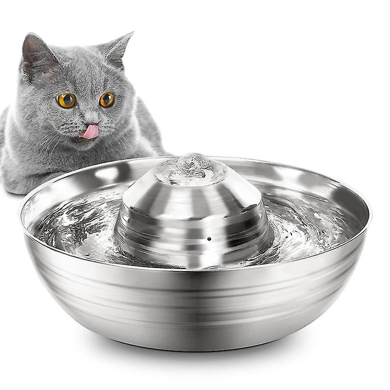 Stainless steel 2l pet drinking fountain