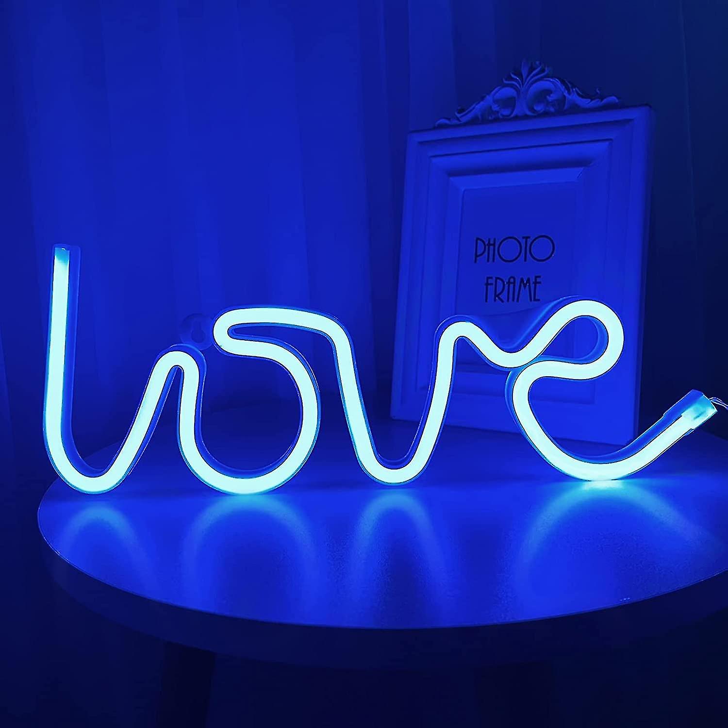 Love Light Neon Lights Signs For Bedroom， Usb Or Battery Led Neon Wall Signs Aesthetic Light Up Signs For Kids School Gift Home Bedroom Birt