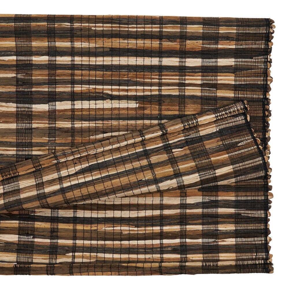 Water Hyacinth Table Runner with Striped Design