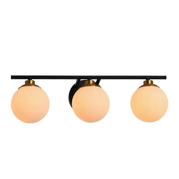 Robert Stevenson Lighting Lorne - Metal and Frosted Glass 3-Light Vanity Light