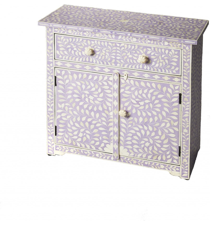 Vivienne Lavender Bone Inlay Console Chest   Mediterranean   Accent Chests And Cabinets   by UStradeENT LLC  Houzz